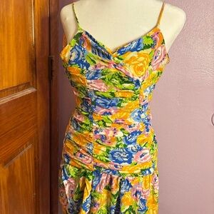 Zara Colorful Floral Mini Dress